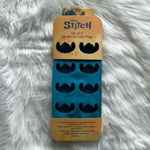 🆕 Set of 2 Silicone Ice Cube Trays Stitch from Lilo & Stitch BPA Free Blue